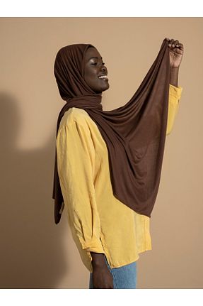 شال سرمه ای زنانه پنبه پلی استر Carine Scarf - کد 673818255