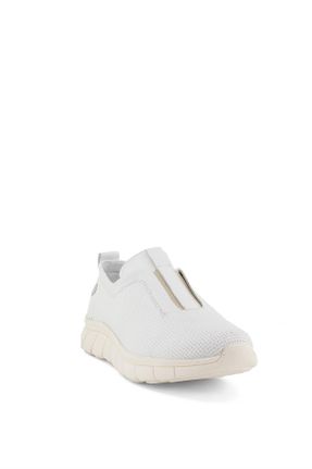 کفش کژوال سفید زنانه چرم طبیعی پاشنه کوتاه ( 4 - 1 cm ) پاشنه ساده کد 673655649