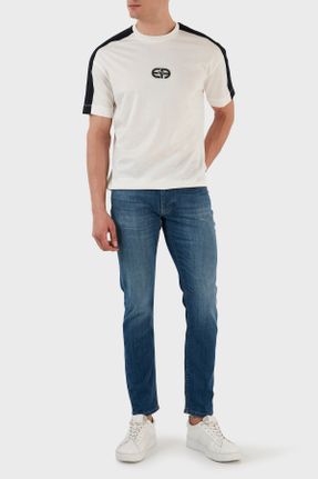 شلوار جین آبی مردانه پاچه تنگ استاندارد کد 674407583