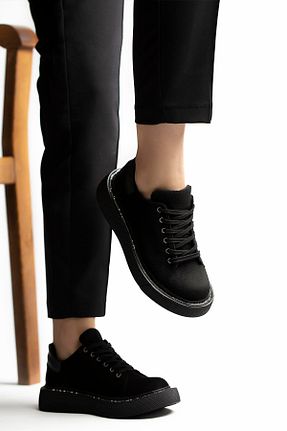 کفش اسنیکر مشکی زنانه بند دار Stilbagshoes - کد 674421565
