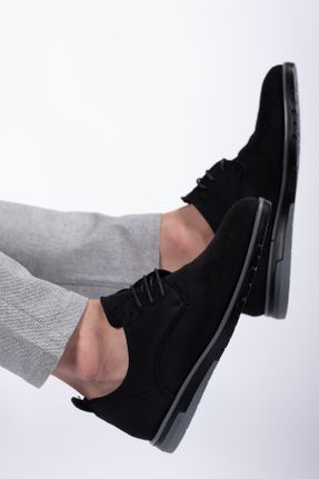 کفش کژوال مشکی مردانه جیر پاشنه کوتاه ( 4 - 1 cm ) پاشنه ساده کد 674516749