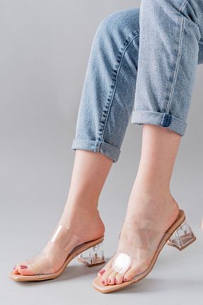 کفش پاشنه بلند کلاسیک بژ زنانه چرم مصنوعی Ernixs Moda - کد 674552152