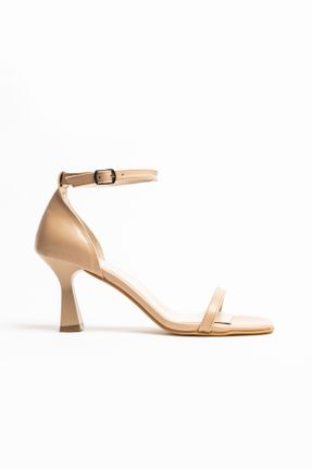 کفش مجلسی بژ زنانه چرم مصنوعی پاشنه متوسط ( 5 - 9 cm ) پاشنه نازک کد 674665674