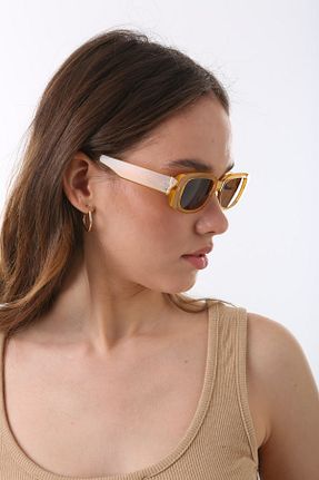 عینک آفتابی قهوه ای زنانه UV400 ModaLand - کد 674104680