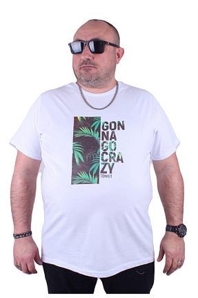 تیشرت سایز بزرگ سفید مردانه T-Shirt MocGrande - کد 674748533