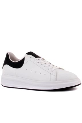 کفش کژوال سفید مردانه چرم طبیعی پاشنه کوتاه ( 4 - 1 cm ) پاشنه ساده کد 461271617