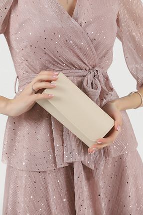 کیف مجلسی بژ زنانه bibags - کد 675092339