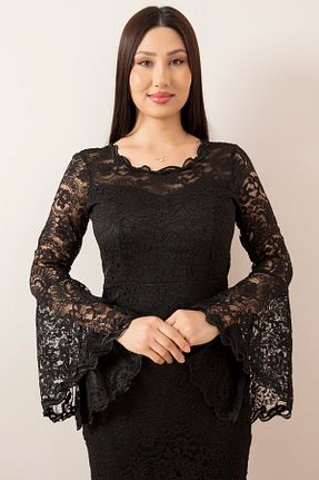 لباس مجلسی و فارغ التحصیلی مشکی زنانه دانتل PULLIMM - کد 32800561
