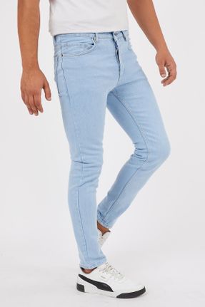 شلوار جین آبی زنانه پاچه تنگ نخ ساده کد 674912851