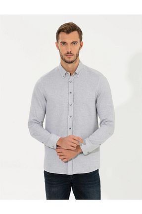 پیراهن طوسی مردانه اسلیم فیت Pierre Cardin - کد 675046474