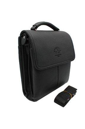 کیف پستچی مشکی مردانه چرم مصنوعی WEST POLO CÜZDAN - کد 675119325