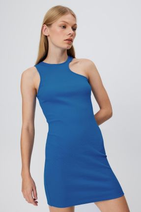 لباس آبی زنانه بافتنی کد 675239342