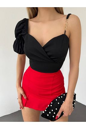 بلوز مشکی زنانه ساده dükkan10butika - کد 675314710