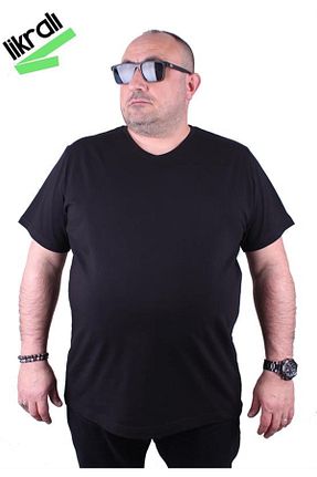 تیشرت سایز بزرگ مشکی مردانه سایز بزرگ Starbattal - کد 675702222