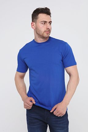 تی شرت آبی مردانه یقه خدمه کد 675729111