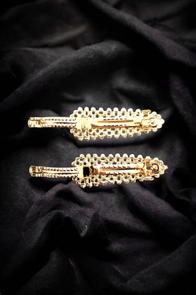 گیره سر طلائی زنانه سنگ کریستال AYMETA TİCARET - کد 675410390