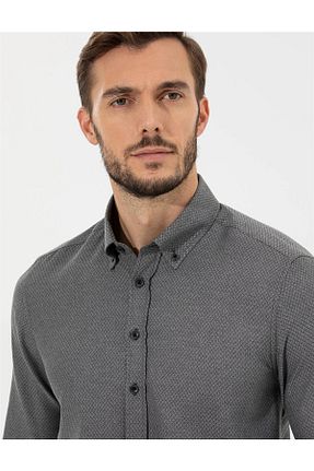 پیراهن مشکی مردانه اسلیم فیت Pierre Cardin - کد 675018148