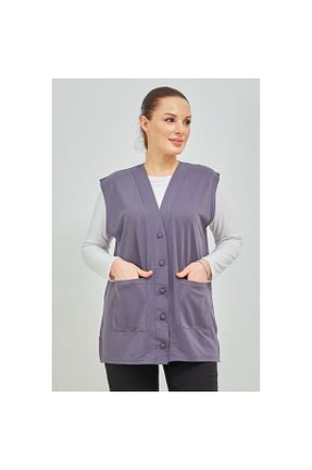 جلیقه طوسی زنانه سایز بزرگ Fresh&Moda - کد 675034840