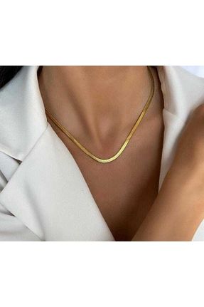 گردنبند جواهر طلائی زنانه استیل ضد زنگ Arus - کد 675271549