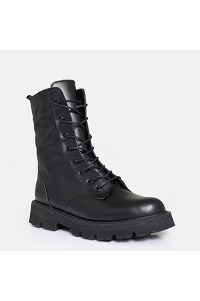 بوت / نیم بوت مشکی زنانه چرم مصنوعی 37Numara - کد 444968371