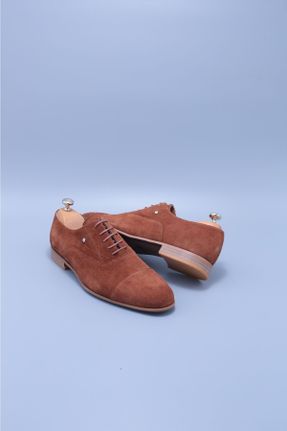 کفش کلاسیک قهوه ای مردانه جیر پاشنه کوتاه ( 4 - 1 cm ) پاشنه نازک کد 675544571