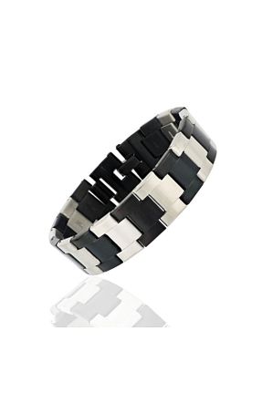 دستبند استیل (فولاد) مشکی زنانه استیل (فولاد) Sibelya Aksesuar - کد 675630887