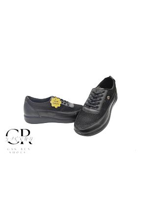 کفش اسنیکر مشکی مردانه بند دار GAK RUN - کد 674437066