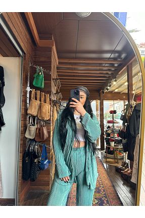 کت و شلوار سبز زنانه بافتنی Rabury Butik - کد 676281950