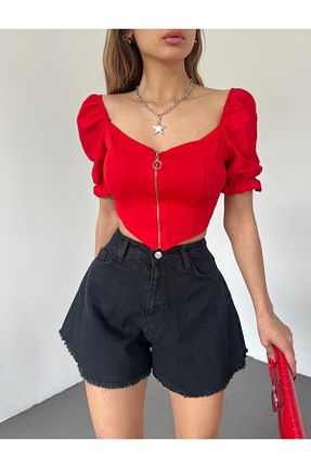 شلوارک و برمودا مشکی زنانه فاق بلند Fav Style - کد 677152470