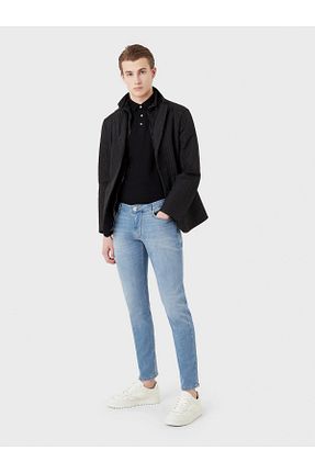 شلوار جین آبی مردانه پاچه تنگ Emporio Armani - کد 676373751