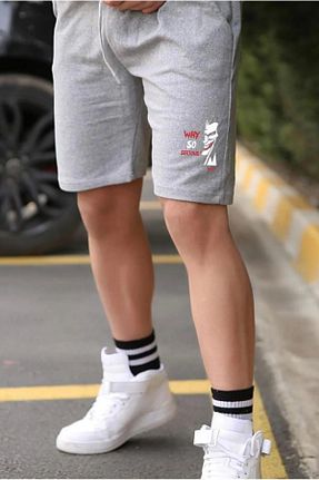 شلوارک و برمودا طوسی مردانه فاق بلند DAXİS Sportwear Company - کد 676381331