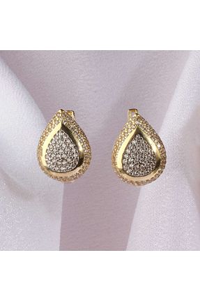 گوشواره طلا سبز زنانه 14 عیار Altınöz Mücevherat - کد 676962465