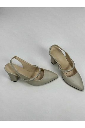 کفش مجلسی بژ زنانه چرم مصنوعی YAŞARYILDIZ AYAKKABI 1963 TEN BERİ - کد 676773918