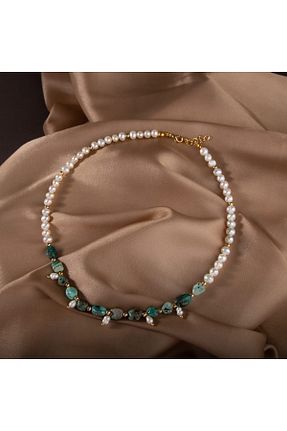 گردنبند مروارید سفید مروارید آب شیرین OSMANLI DEĞERLİ TAŞ - کد 647240194