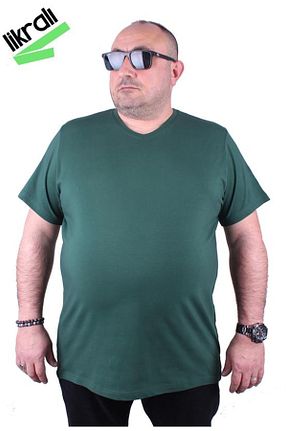 تیشرت سایز بزرگ سبز مردانه سایز بزرگ Starbattal - کد 676343591