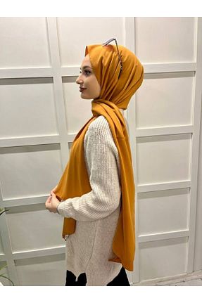 شال زرد زنانه Medine İpeği Siyane - کد 676547492