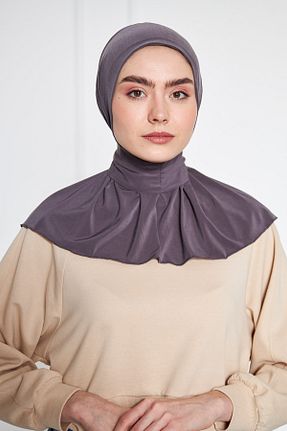 شال طوسی زنانه پنبه ای LEVİNA - کد 678051889