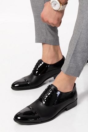 کفش کلاسیک مشکی مردانه چرم لاکی maximoda - کد 678146836