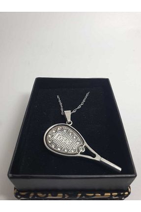 گردنبند استیل ( فولاد ) طوسی زنانه استیل ضد زنگ DİNÇER GÜMÜŞ - کد 222374334