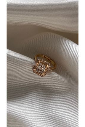 انگشتر جواهر طلائی زنانه روکش طلا کد 678089104