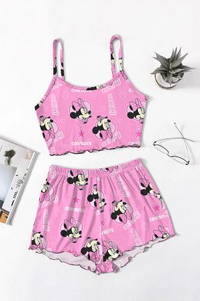 ست لباس راحتی صورتی زنانه Animal PEMBİŞ HOMEWEAR - کد 674240233