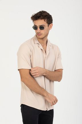 پیراهن بژ مردانه رگولار coder - کد 678307378