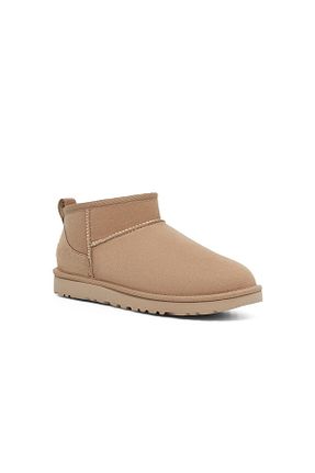 بوت / نیم بوت بژ زنانه چرم خالص UGG - کد 346092901