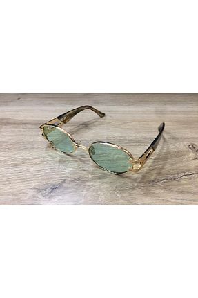 عینک آفتابی طلائی زنانه UV400 Retro - کد 677979679