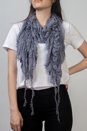 شال بنفش زنانه پلی استر Gezgin tekstil ve aksesuar - کد 43873896