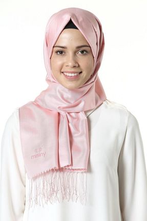 شال صورتی زنانه ابریشم Misiny - کد 44602939