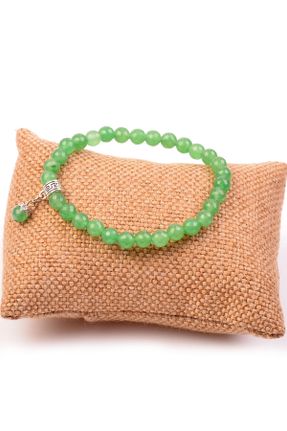دستبند جواهر سبز زنانه سنگی کد 45219325