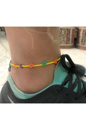 خلخال جواهر زرد زنانه شیشه Afrika Butik - کد 40504290