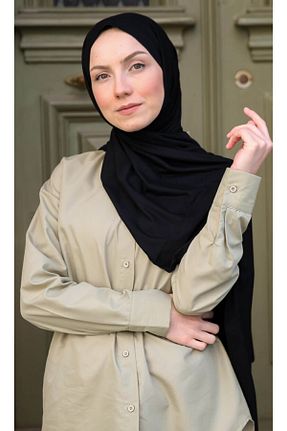 روسری مشکی پنبه ای Aslı Gold - کد 52643089