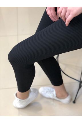 ساق شلواری مشکی زنانه بافتنی AYSUN BUTİK - کد 89159031